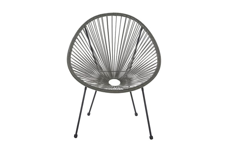 Cayaco Stol 2stk - Polyrattan/Mørkegrå - Havemøbler - Havestole - Udendørs lænestol