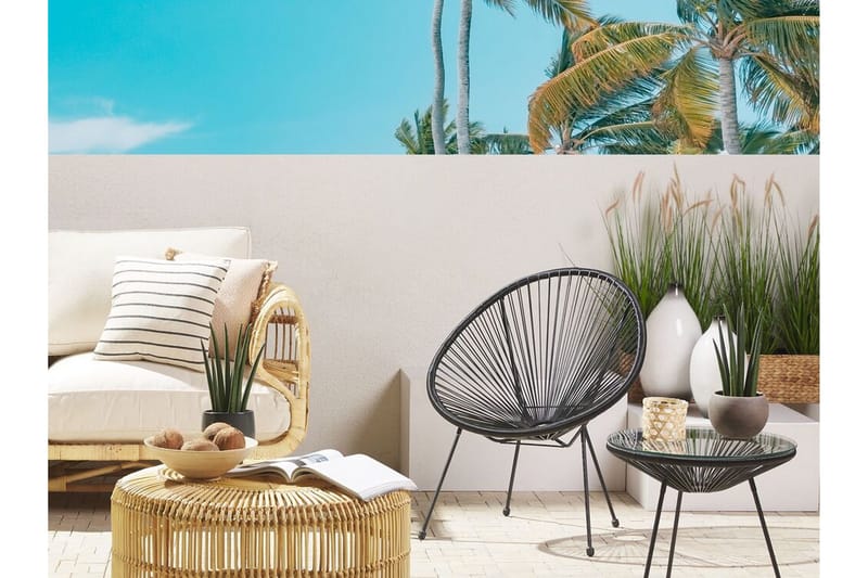 Cayaco Stol - Polyrattan/Sort - Havemøbler - Havestole - Udendørs lænestol