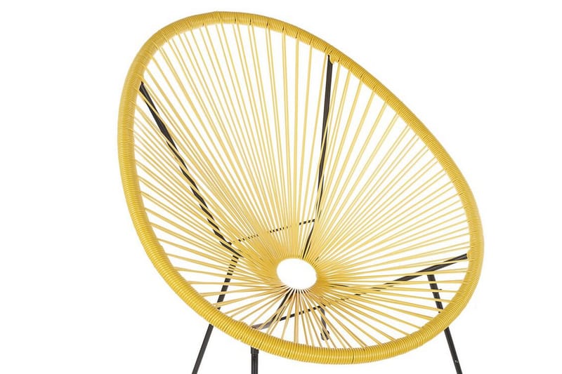 Cayaco Stol - Polyrattan/Gul - Havemøbler - Havestole - Udendørs lænestol