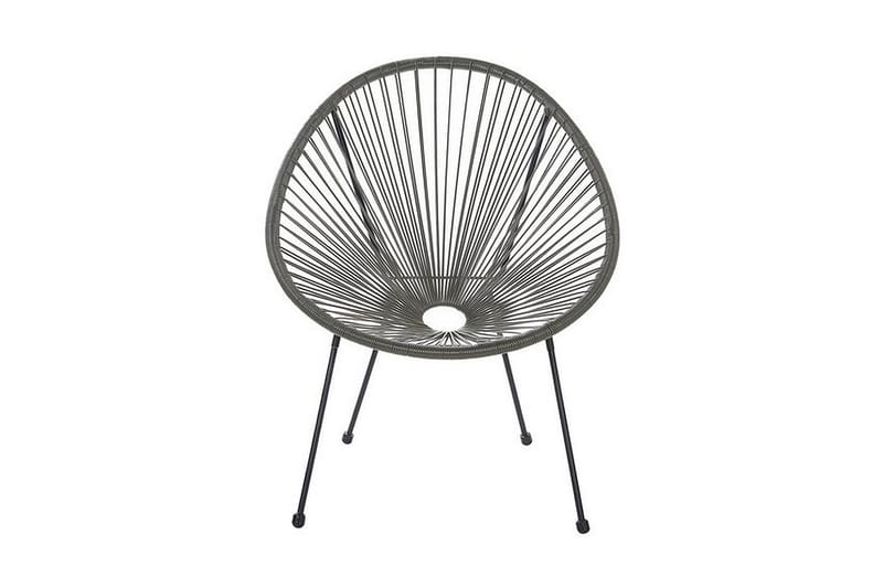 Cayaco Stol - Polyrattan/Mørkegrå - Havemøbler - Havestole - Udendørs lænestol