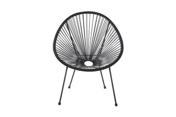 Cayaco Stol - Polyrattan/Sort - Havemøbler - Havestole - Udendørs lænestol