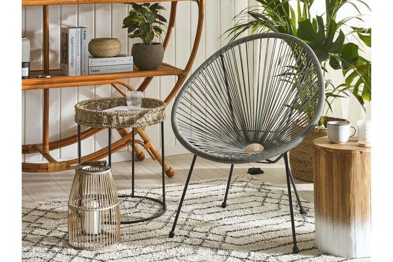 Cayaco Stol - Polyrattan/Mørkegrå - Havemøbler - Havestole - Udendørs lænestol