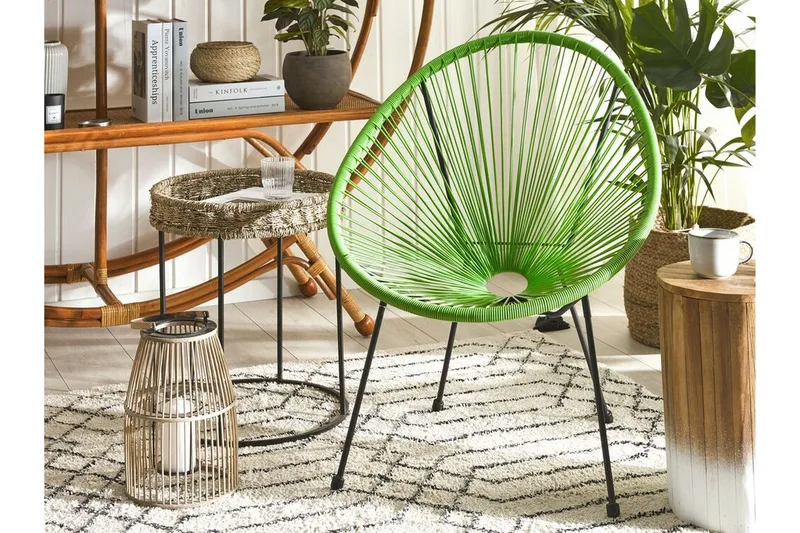 Cayaco Stol - Polyrattan/Grøn - Havemøbler - Havestole - Udendørs lænestol