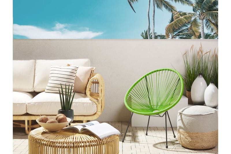 Cayaco Stol - Polyrattan/Grøn - Havemøbler - Havestole - Udendørs lænestol