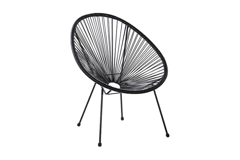 Cayaco Stol, Polyrattan/Sort