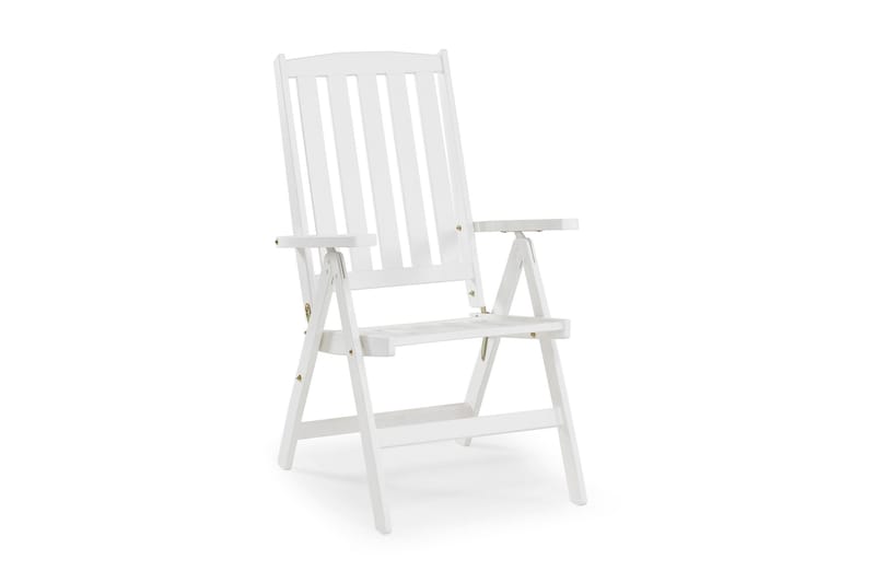 CECILIA Positionsstol HVID - Hvidlaseret Fyr - Loungestol udendørs - Udendørs lænestol