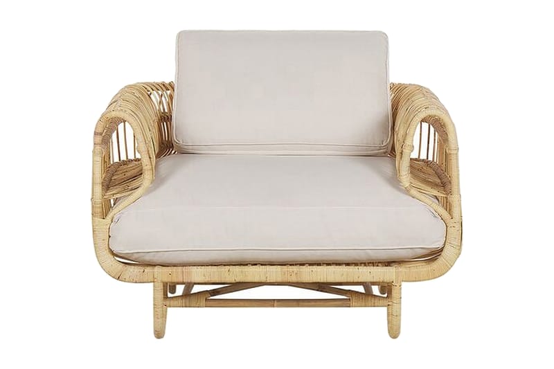 Dolcedo Lænestol - Rattan/Beige - Loungestol udendørs - Udendørs lænestol