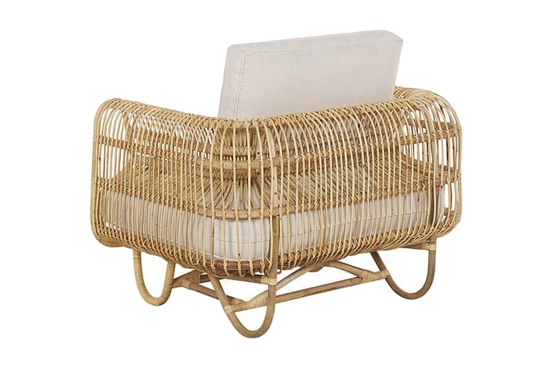 Dolcedo Lænestol - Rattan/Beige - Loungestol udendørs - Udendørs lænestol