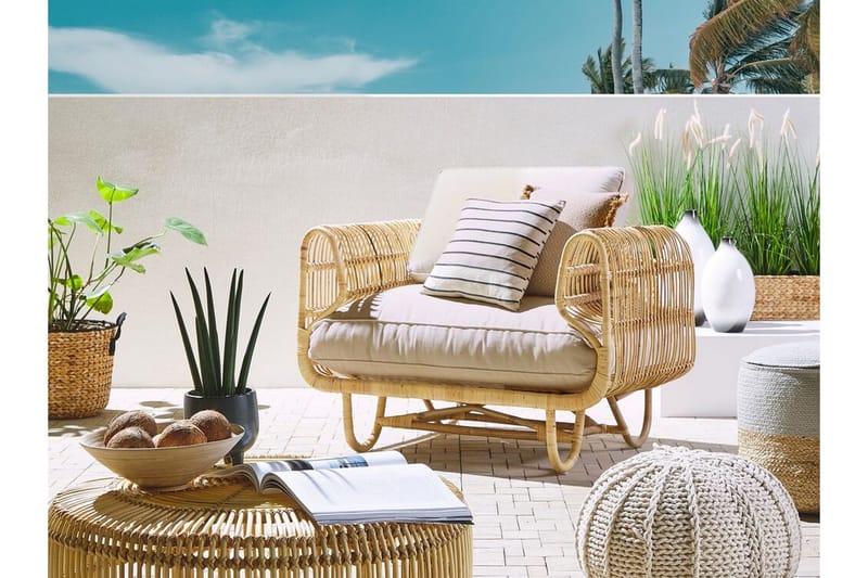 Dolcedo Lænestol - Rattan/Beige - Havemøbler - Havestole - Udendørs lænestol