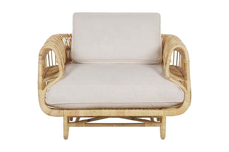 Dolcedo Lænestol - Rattan/Beige - Havemøbler - Havestole - Udendørs lænestol