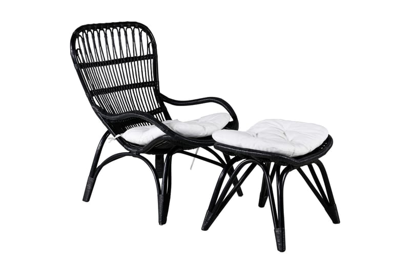 Ella Lænestol med Hynde Sort - Venture Home - Loungestol udendørs - Udendørs lænestol