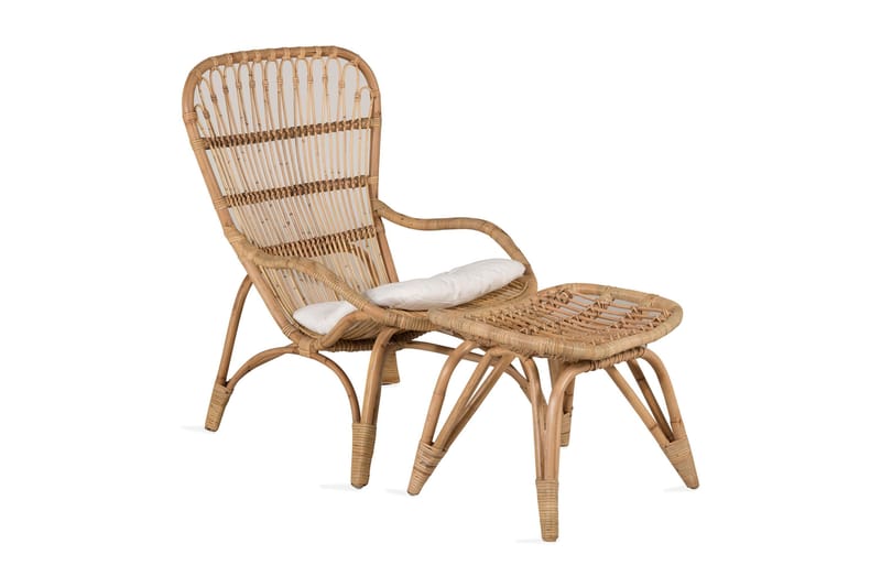 Ella Lænestol med Hynde Træ/natur - Venture Home - Loungestol udendørs - Udendørs lænestol