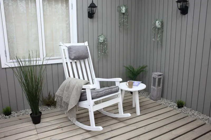 Ellabell Gyngestol - Grå - Havemøbler - Havestole - Udendørs lænestol