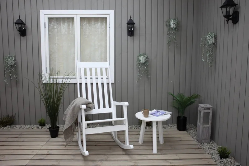 Ellabell Gyngestol - Grå - Havemøbler - Havestole - Udendørs lænestol