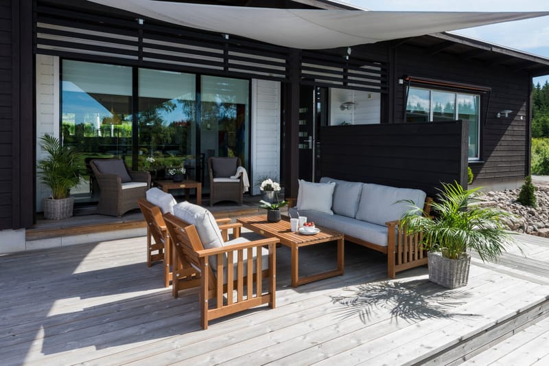 GOTLAND LÆNESTOL ASKETRÆ - Varmebehandlet asketræ - Havemøbler - Havestole - Udendørs lænestol