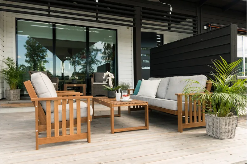 GOTLAND LÆNESTOL ASKETRÆ - Varmebehandlet asketræ - Havemøbler - Havestole - Udendørs lænestol