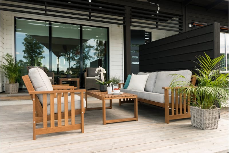 GOTLAND LÆNESTOL ASKETRÆ - Varmebehandlet asketræ - Havemøbler - Havestole - Udendørs lænestol