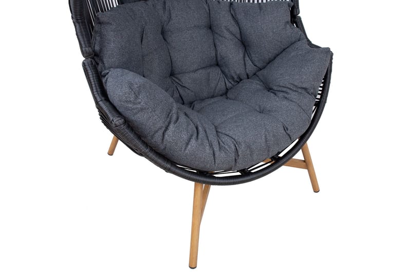 Helsinki Lænestol Sort - Havemøbler - Havestole - Udendørs lænestol