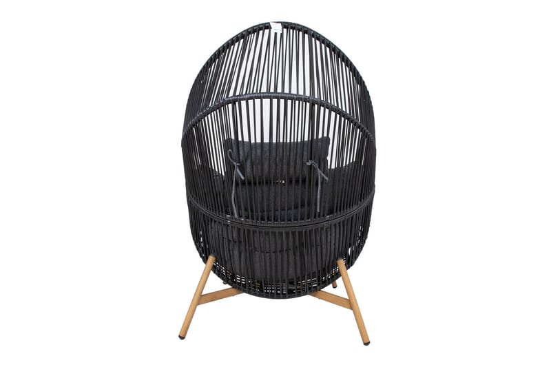 Helsinki Lænestol Sort - Havemøbler - Havestole - Udendørs lænestol