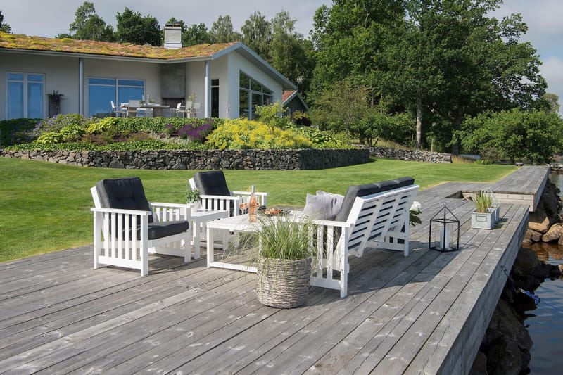 Hillerstorp Gotland Lænestol - Hvid - Loungestol udendørs - Udendørs lænestol