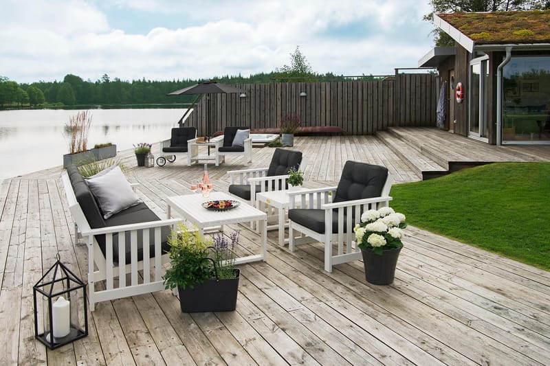 Hillerstorp Gotland Lænestol - Hvid - Loungestol udendørs - Udendørs lænestol
