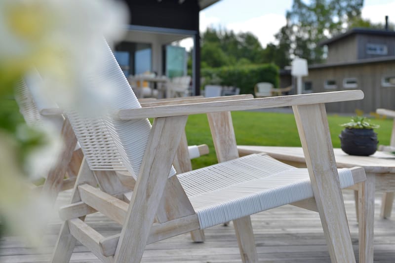 Hillerstorp Wellington Loungelænestol - Hvid - Loungestol udendørs - Udendørs lænestol