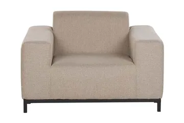 Hughen Lænestol 2stk - Beige/Sort - Havemøbler - Havestole - Udendørs lænestol