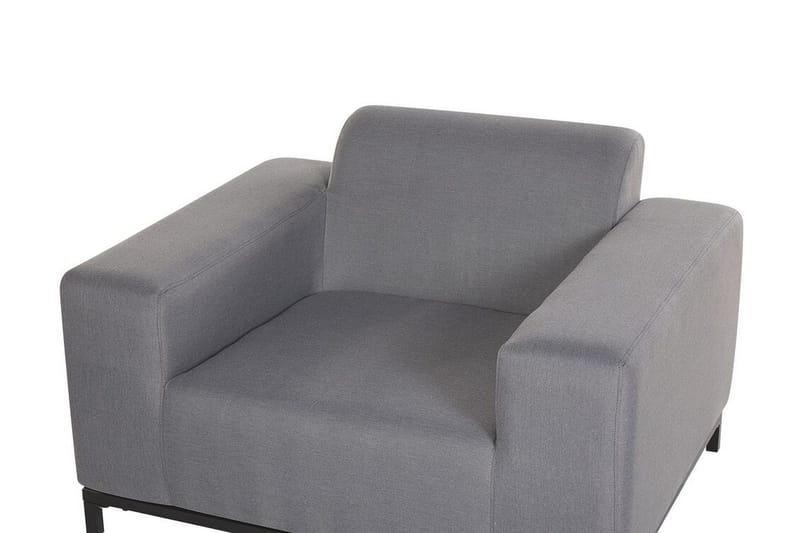 Hughen Lænestol 2stk - Grå/Sort - Havemøbler - Havestole - Udendørs lænestol