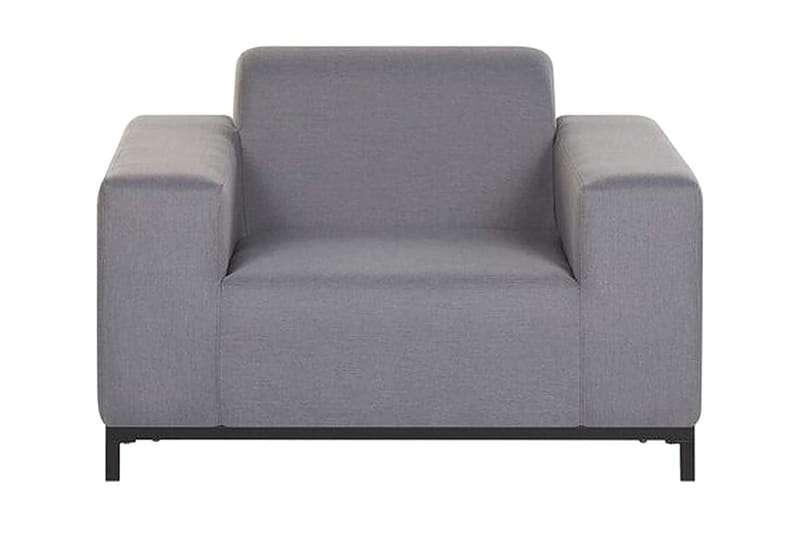 Hughen Lænestol 2stk - Grå/Sort - Havemøbler - Havestole - Udendørs lænestol