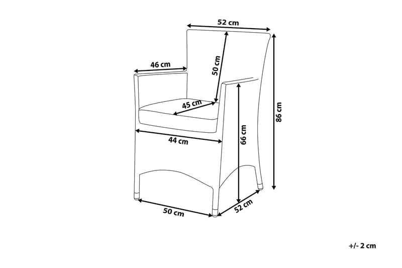 Italien Havestol 2 St - Brun - Havemøbler - Havestole - Udendørs lænestol