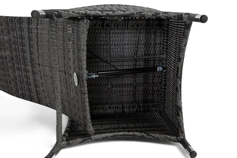 Jenny Justerbar Udendørs Spisestol – Regulerbar Lænestol i Polyrattan - Grå - Havemøbler - Havestole - Udendørs lænestol