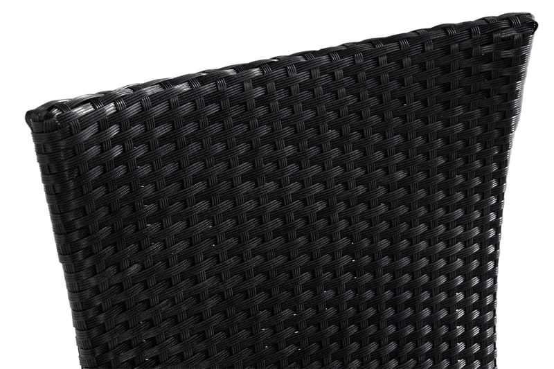 Jenny Justerbar Udendørs Spisestol – Regulerbar Lænestol i Polyrattan - Sort - Havemøbler - Havestole - Udendørs lænestol