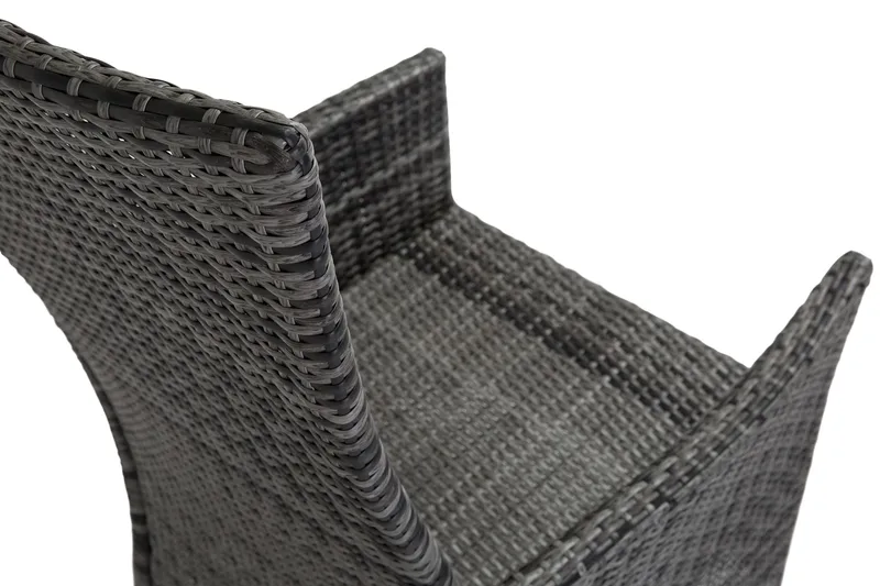 Jenny Justerbar Udendørs Spisestol – Regulerbar Lænestol i Polyrattan - Grå - Havemøbler - Havestole - Udendørs lænestol