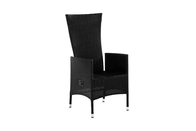 Jenny lænestol justerbar sort 4 + 1 - Sort - Loungestol udendørs - Udendørs lænestol