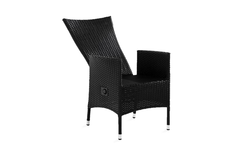 Jenny lænestol justerbar sort 4 + 1 - Sort - Loungestol udendørs - Udendørs lænestol