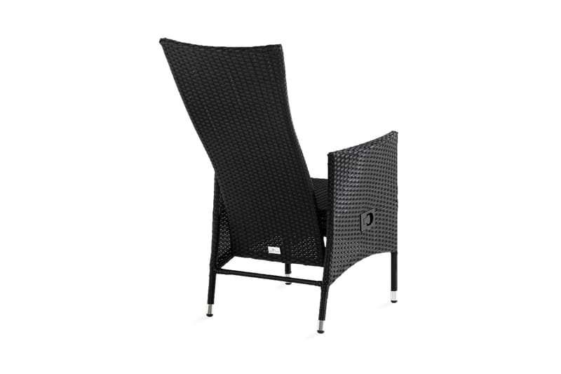 Jenny lænestol justerbar sort 4 + 1 - Sort - Havemøbler - Havestole - Udendørs lænestol