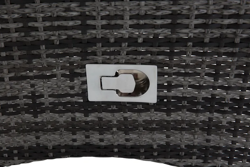 Jenny spisebordsstol til udendørsbrug, indstillelig - justerbar udendørslænestol i polyrattan - Grå - Havemøbler - Havestole - Udendørs lænestol