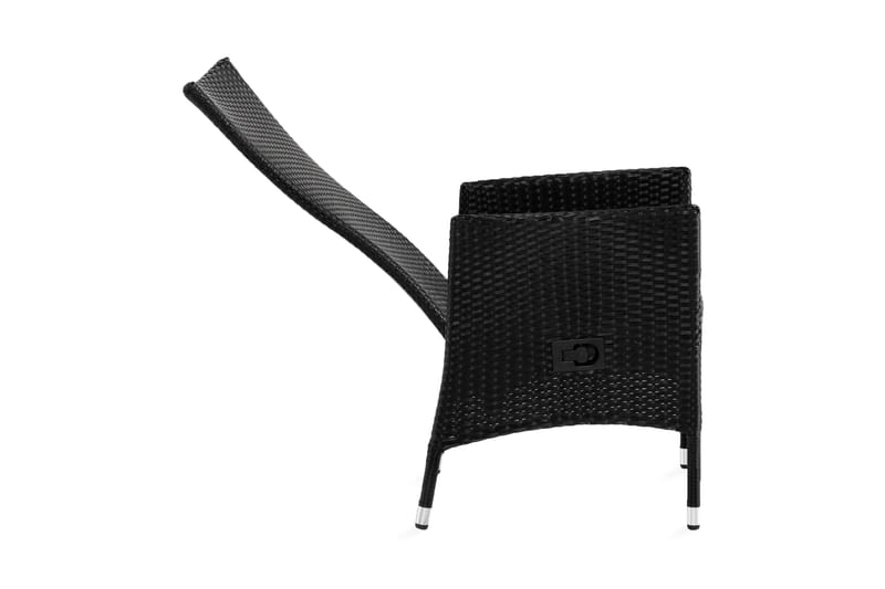 Jenny spisestol til udendørs brug, justerbar – justerbar udendørs lænestol i polyrattan - Sort - Havemøbler - Havestole - Udendørs lænestol