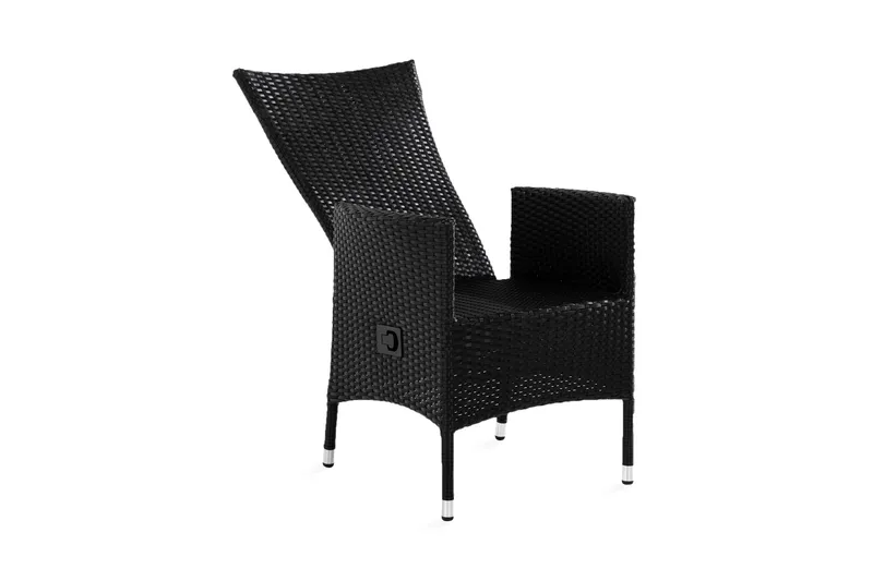 Jenny spisestol til udendørs brug, justerbar – justerbar udendørs lænestol i polyrattan - Sort - Havemøbler - Havestole - Udendørs lænestol