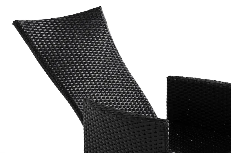 Jenny spisestol til udendørs brug, justerbar – justerbar udendørs lænestol i polyrattan - Sort - Havemøbler - Havestole - Udendørs lænestol