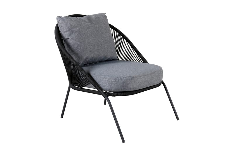 Lindos Lænestol Sort - Venture Home - Loungestol udendørs - Udendørs lænestol