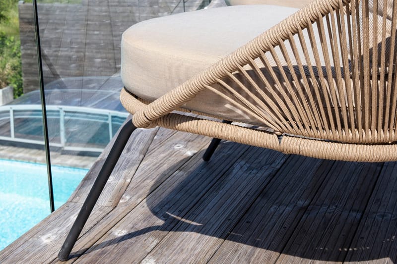 Lindos Loungelænestol Beige - Venture Home - Loungestol udendørs - Udendørs lænestol