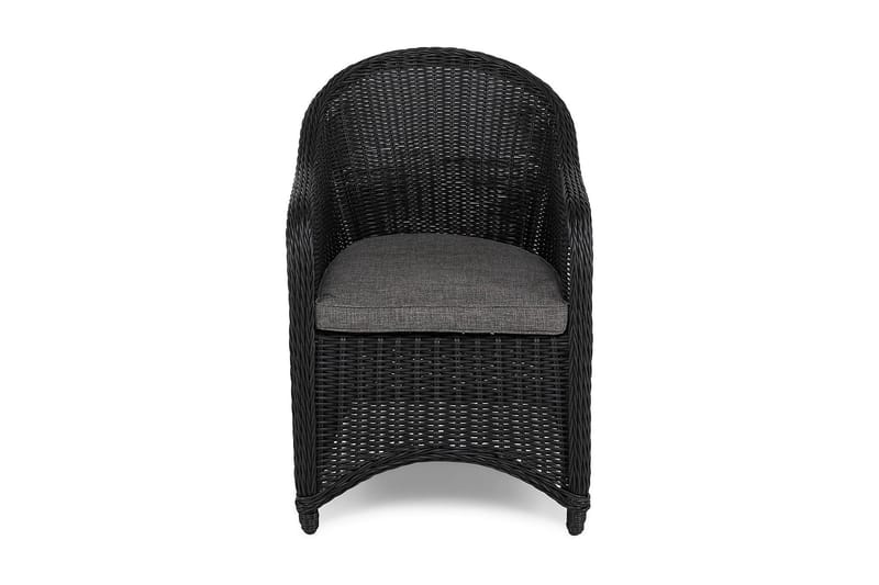 Marcus Light Udendørs Lounge Lænestol med Hynde i Polyrattan - Sort - Havemøbler - Havestole - Udendørs lænestol