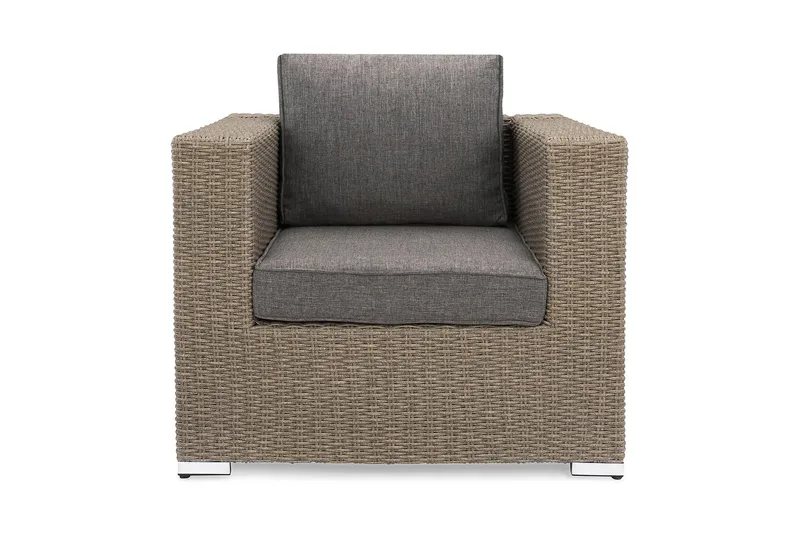 Marcus Loungelænestol m Hynde - Grå - Havemøbler - Havestole - Udendørs lænestol