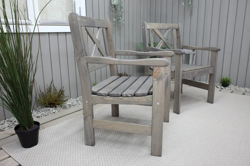 Olivo Havelænestol - Grå - Havemøbler - Havestole - Udendørs lænestol