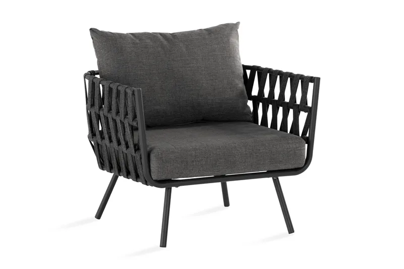 Sandina Lænestol, Reb/Sort/Grå