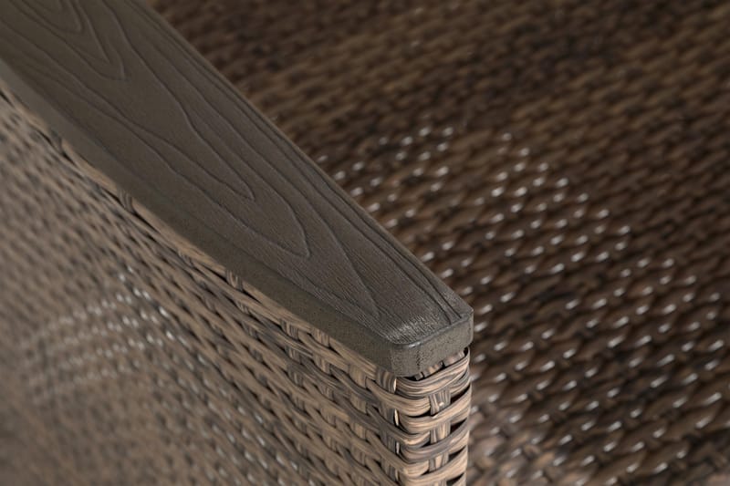 Thor Lyx Lænestol med Armlæn - Sand/Brun - Havemøbler - Havestole - Udendørs lænestol