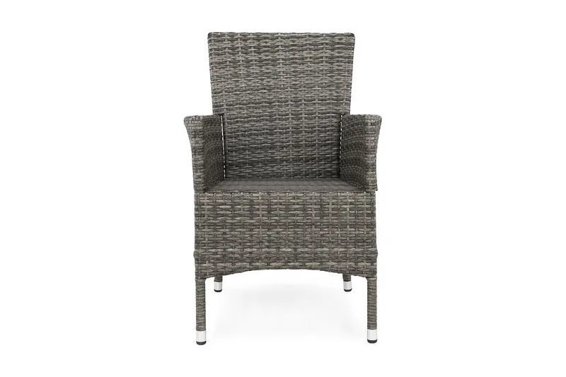 Thor udendørs lænestol – loungestol havemøbler i polyrattan - Sort / Grå - Havemøbler - Havestole - Udendørs lænestol