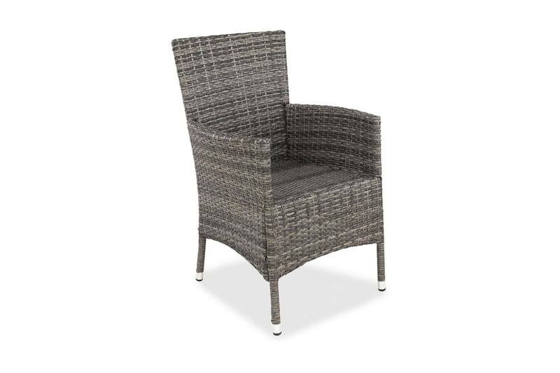 Thor udendørs lænestol – loungestol havemøbler i polyrattan, Sort / Grå