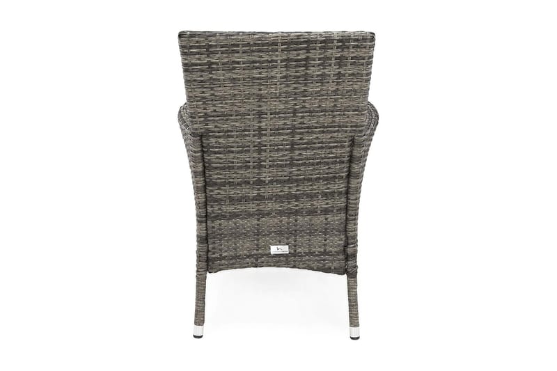 Thor udendørs lænestol – loungestol havemøbler i polyrattan - Sort / Grå - Havemøbler - Havestole - Udendørs lænestol